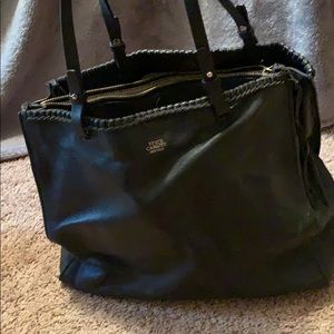 Vince Camuto black leather bag